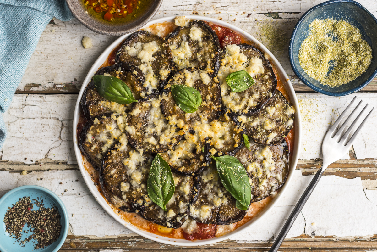 Chef Loyiso's Fried Aubergine with Goat's Cheese Fried Aubergine with Goat