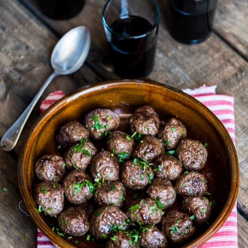 Ostrich Meatballs in Spicy Plum Sauce Ostrich 33 2