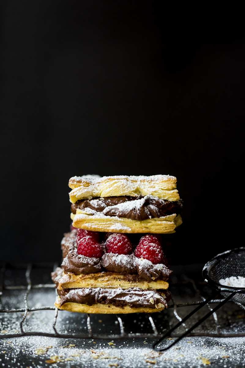 Mocha and Raspberry Millefeuille