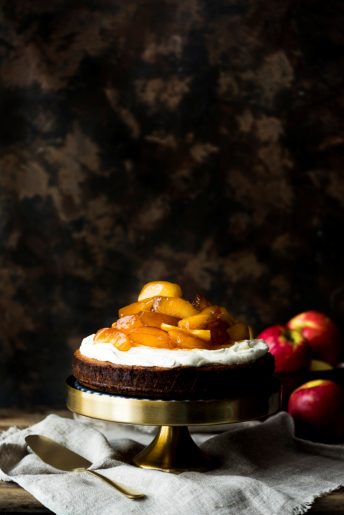 Persian Love Cake with Caramel Brandy Poached Apples