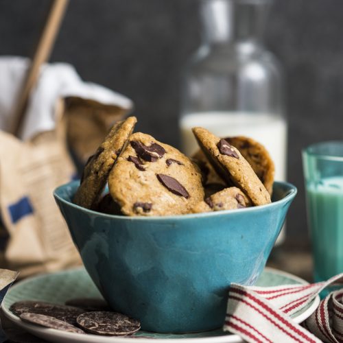 Olive Oil Espresso Choc Chip Cookies and an Olive Oil Giveaway ChocChipB