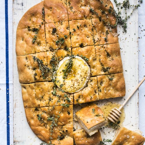 Baked Camembert Focaccia with Honey and Dukkah Baked Camembert Focaccia with Honey and Dukkah