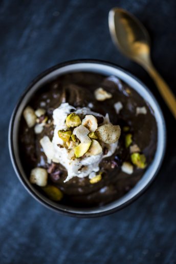 Raw Chocolate Pudding with Sweet Dukkah