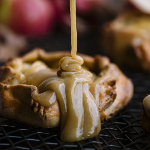 Pink Lady® Apple Galettes with Spelt Crusts and Tahini Butterscotch Sauce PinkLadyGalette 069